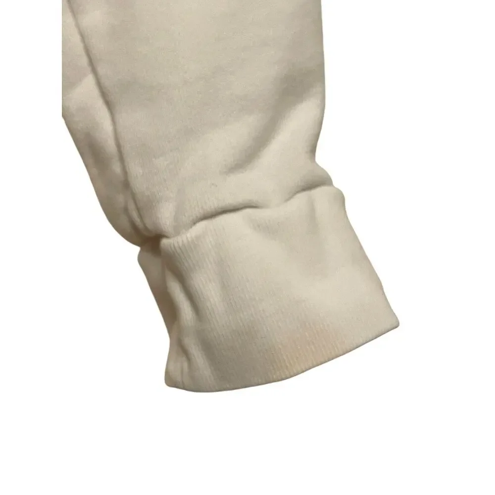 Crewcuts Embroidered Rainbow Hoodie Kids Size‎ 4-5 White Pullover Cotton Terry
